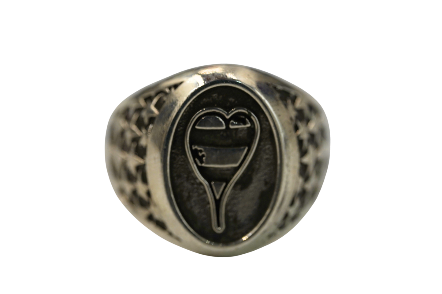 Chrome Hearts Matty Boy Varsity Heart Ring - Xia Office