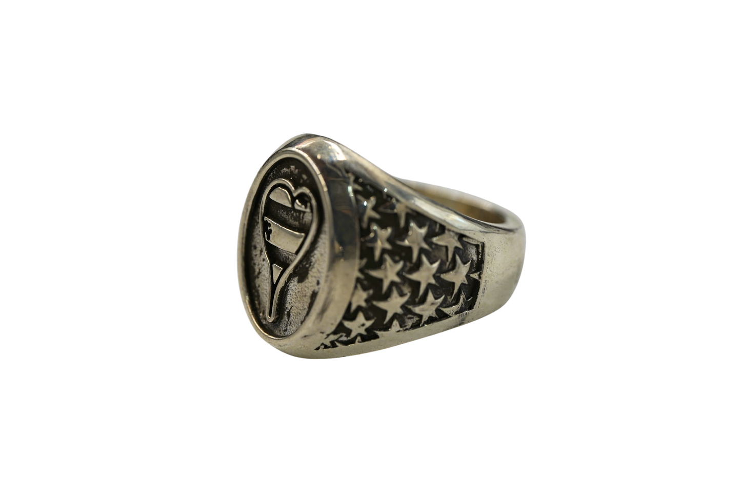 Chrome Hearts Matty Boy Varsity Heart Ring - Xia Office