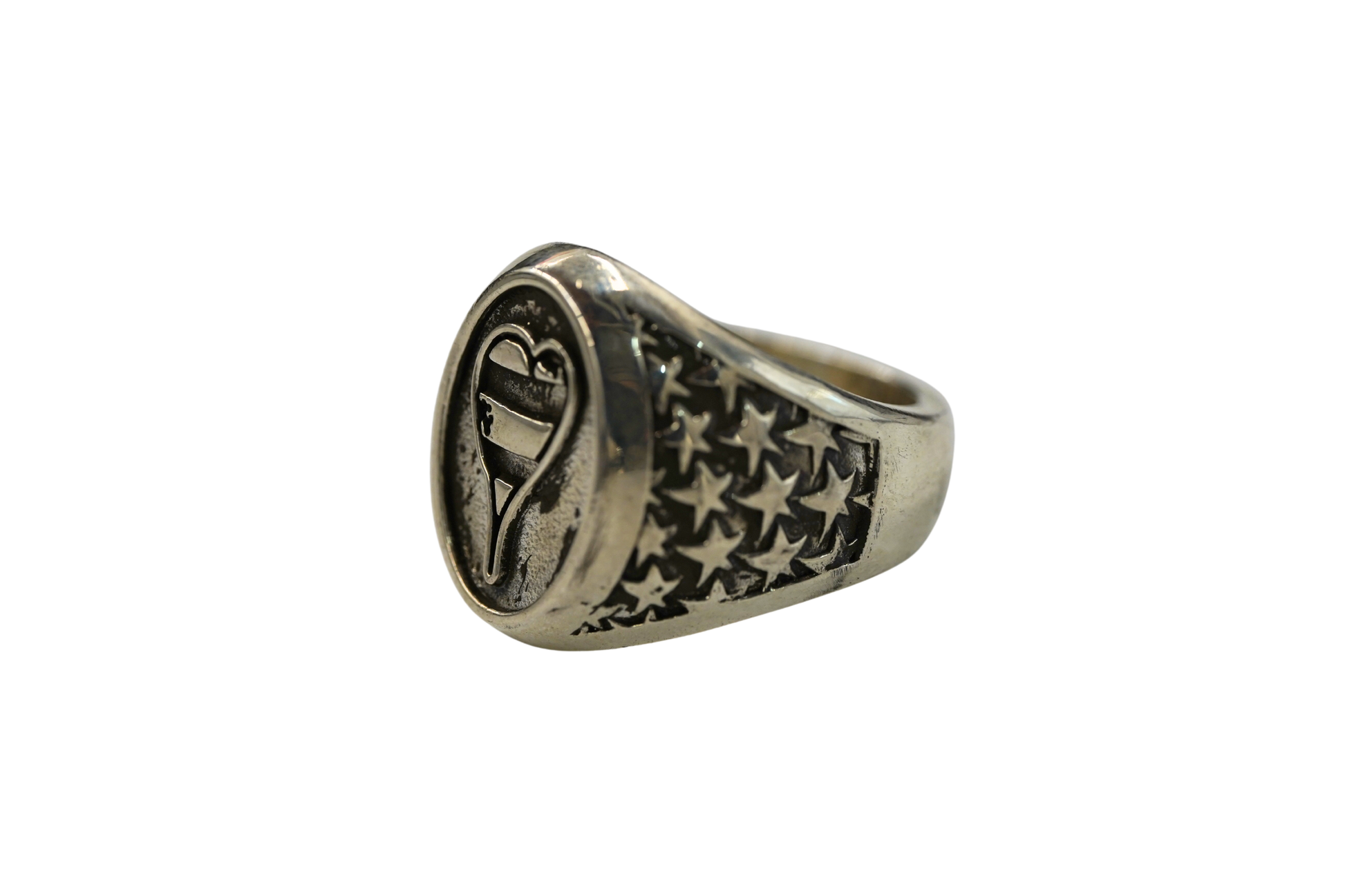 Chrome Hearts Matty Boy Varsity Heart Ring - Xia Office