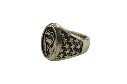 Chrome Hearts Matty Boy Varsity Heart Ring - Xia Office