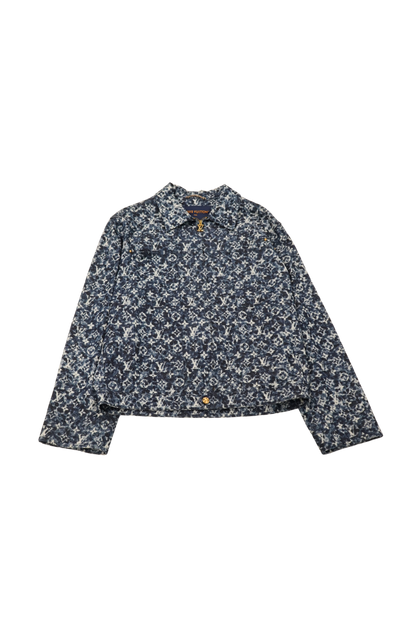 Louis Vuitton Water Monogram Denim Trucker Jacket