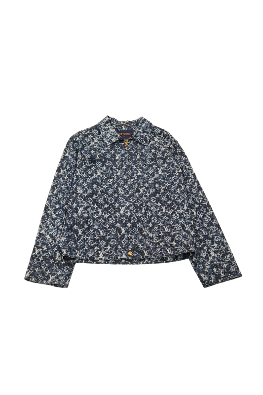 Louis Vuitton Water Monogram Denim Trucker Jacket