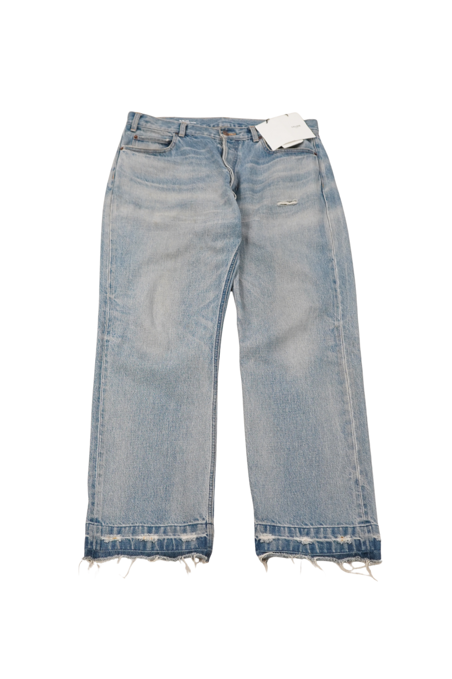 Celine Unhemmed Denim Jeans
