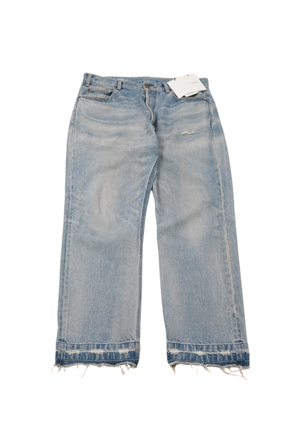 Celine Unhemmed Denim Jeans