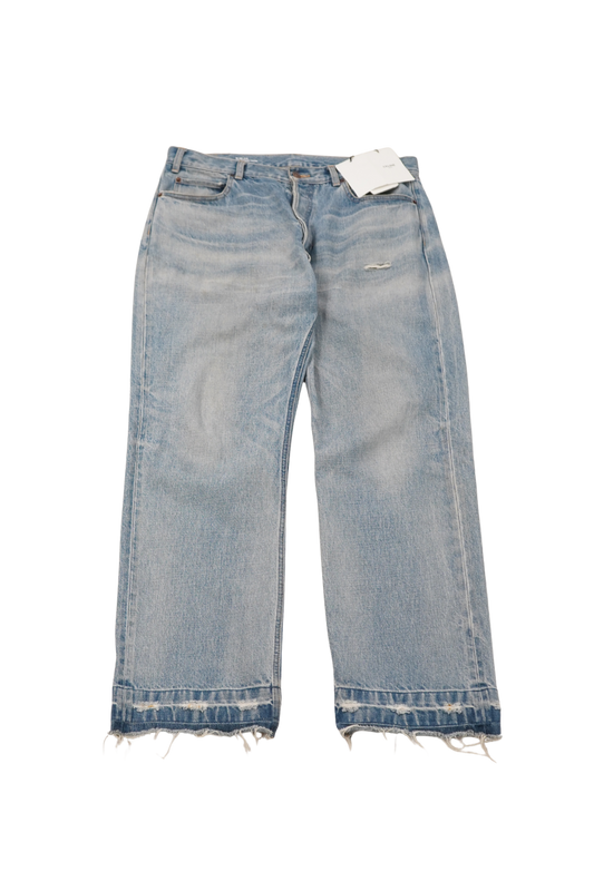 Celine Unhemmed Denim Jeans