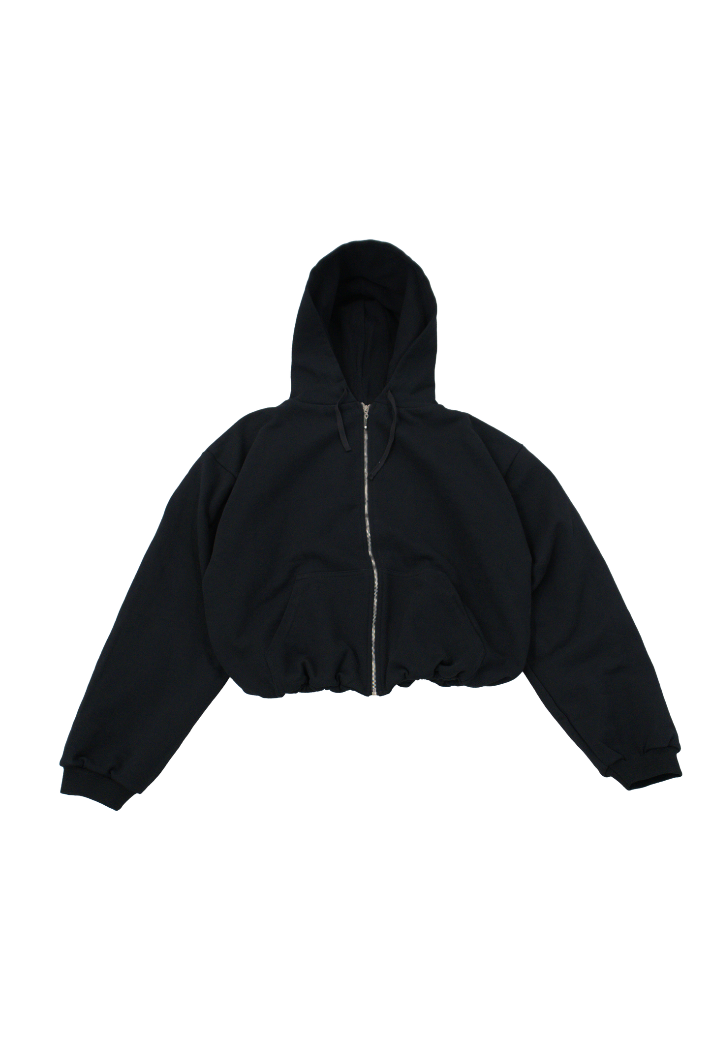 204 Thermal Lined Cropped Zip Hoodie