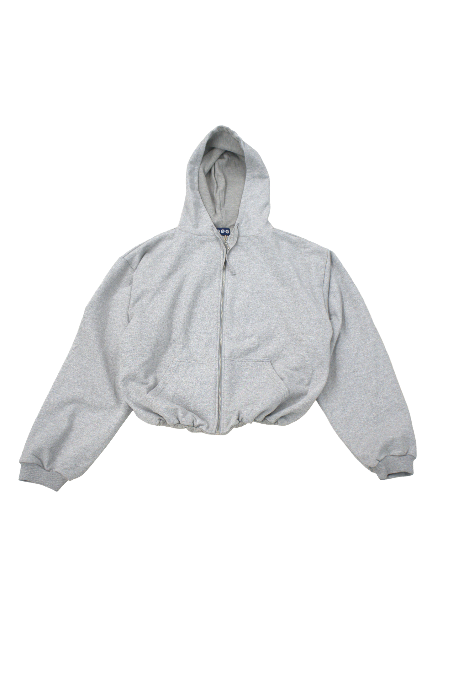 204 Thermal Lined Cropped Zip Hoodie