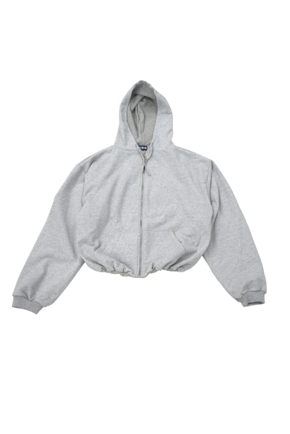 204 Thermal Lined Cropped Zip Hoodie