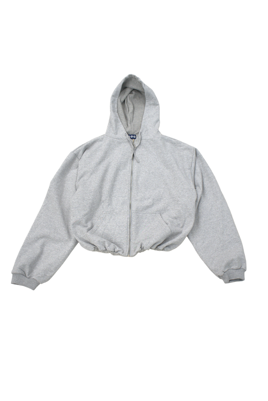 204 Thermal Lined Cropped Zip Hoodie