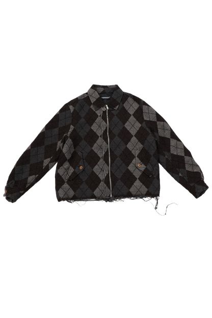Undercover Argyle Knit Zip Jacket