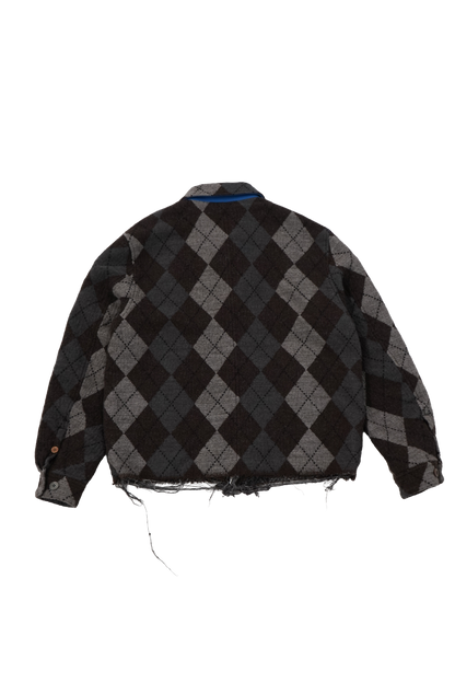 Undercover Argyle Knit Zip Jacket