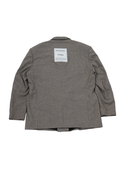 2019AH Vetements Houndstooth Oversized Blazer