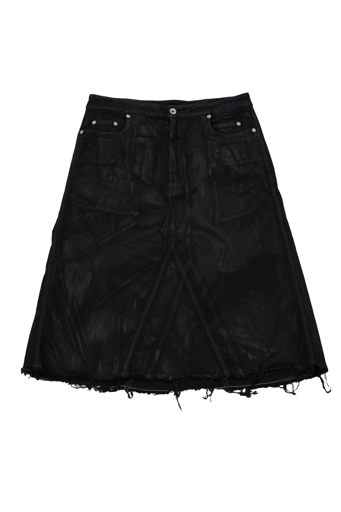 Rick Owens DRKSHDW Waxed Denim Skirt