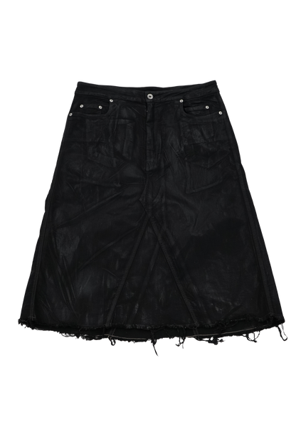 Rick Owens DRKSHDW Waxed Denim Skirt