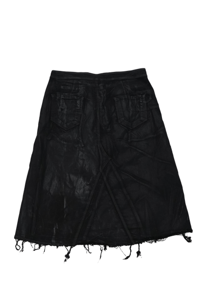 Rick Owens DRKSHDW Waxed Denim Skirt