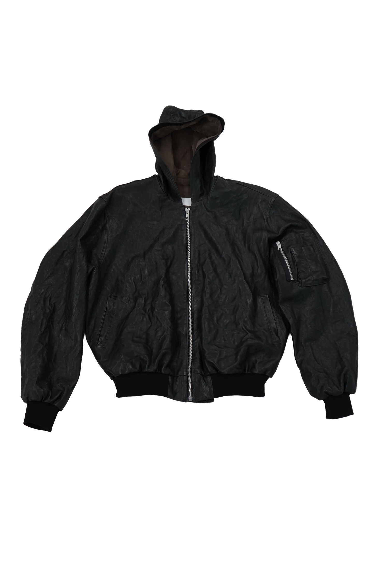 Alexander Digenova Hooded Leather Bomber