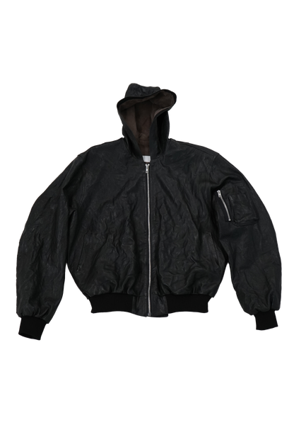 Alexander Digenova Hooded Leather Bomber