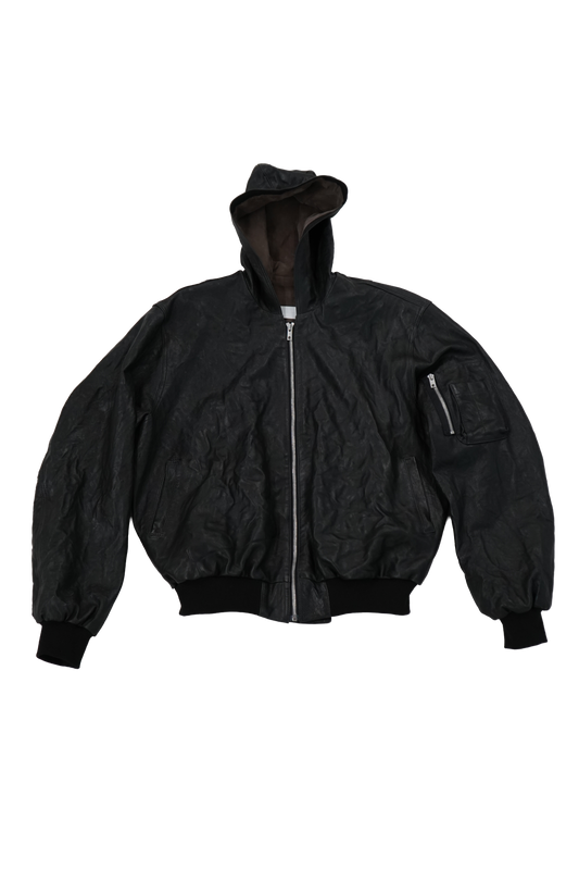 Alexander Digenova Hooded Leather Bomber