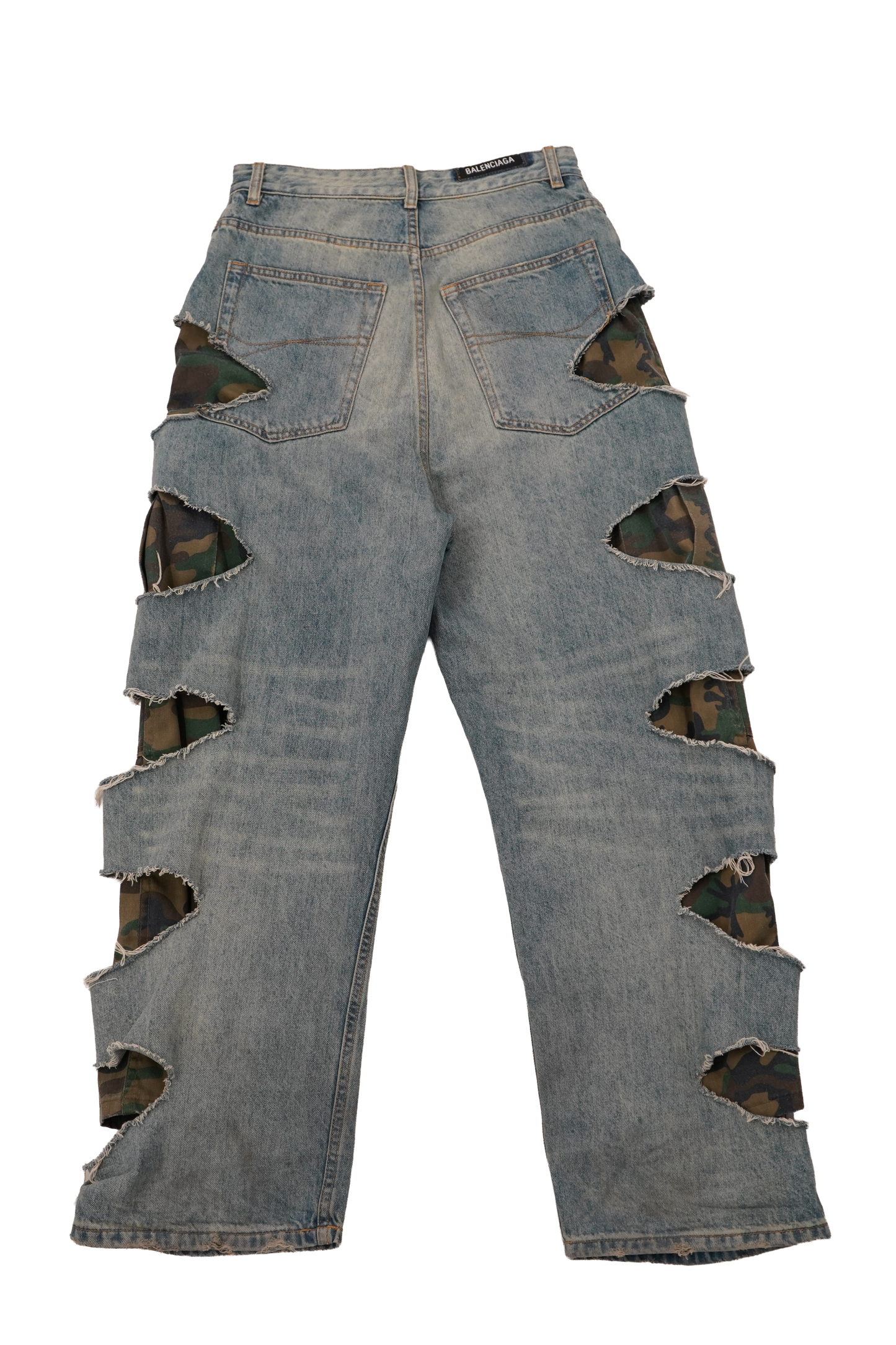 2021AW Balenciaga YE24 Camo Slash Denim