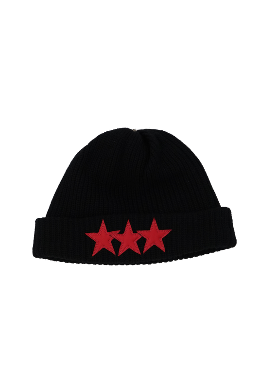 Chrome Hearts Triple Star Patch Cashmere Beanie