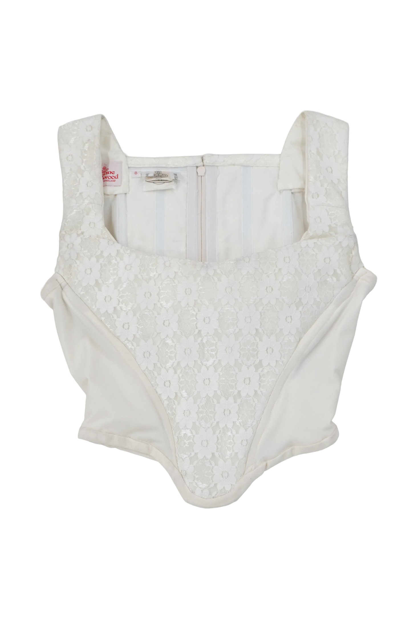 1980s White Label Lace Corset