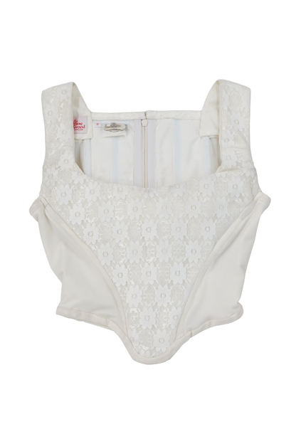 1980s White Label Lace Corset