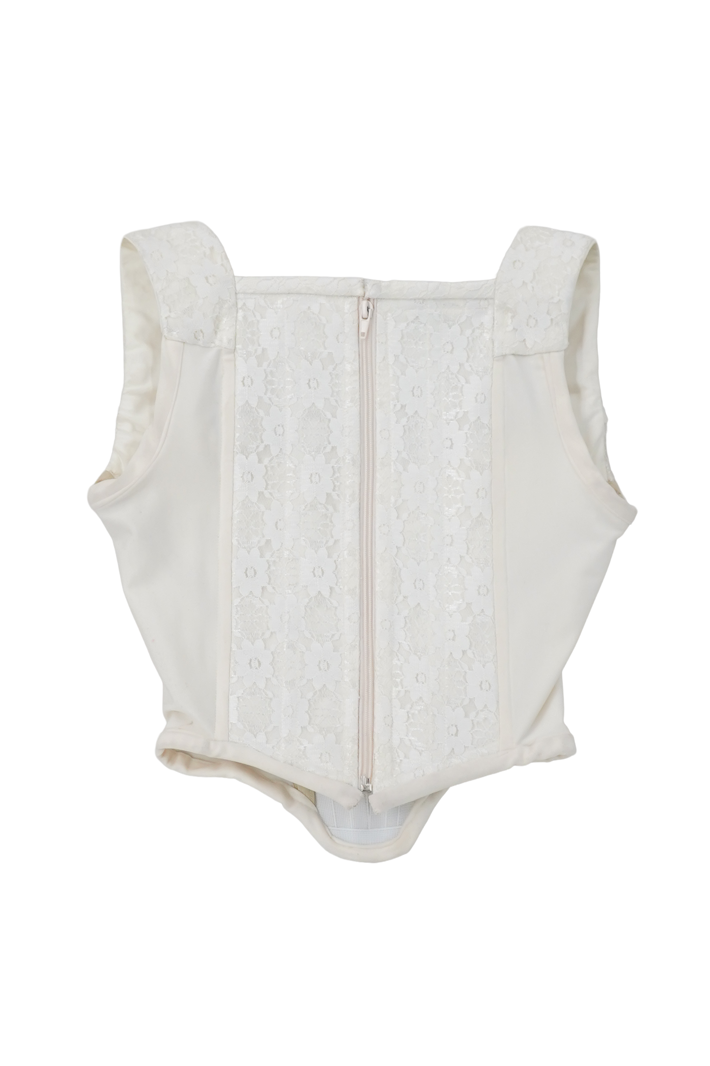 1980s White Label Lace Corset
