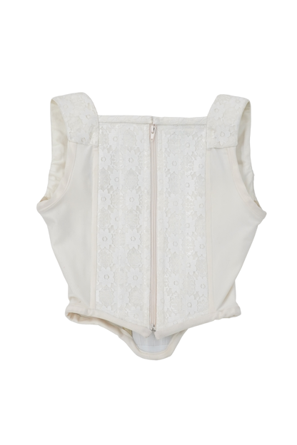 1980s White Label Lace Corset