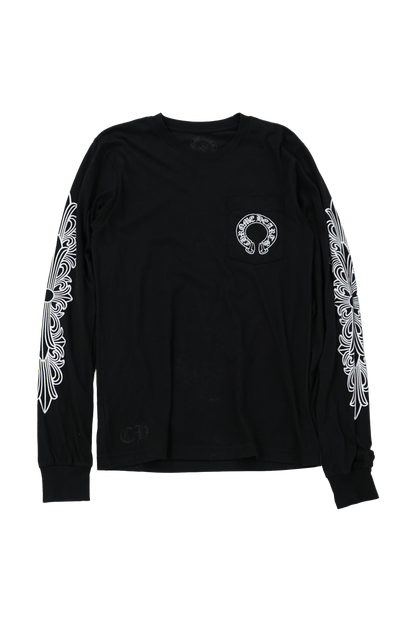 Chrome Hearts Horseshoe Floral Sleeve Crewneck