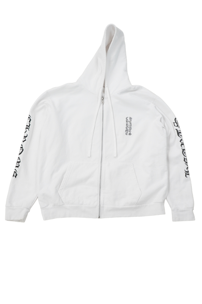 Chrome Hearts Script Zip Up Hoodie