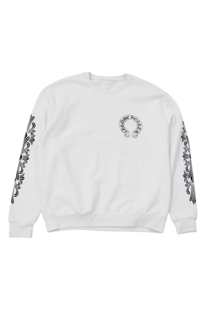 Chrome Hearts Horseshoe Floral Sleeve Crewneck