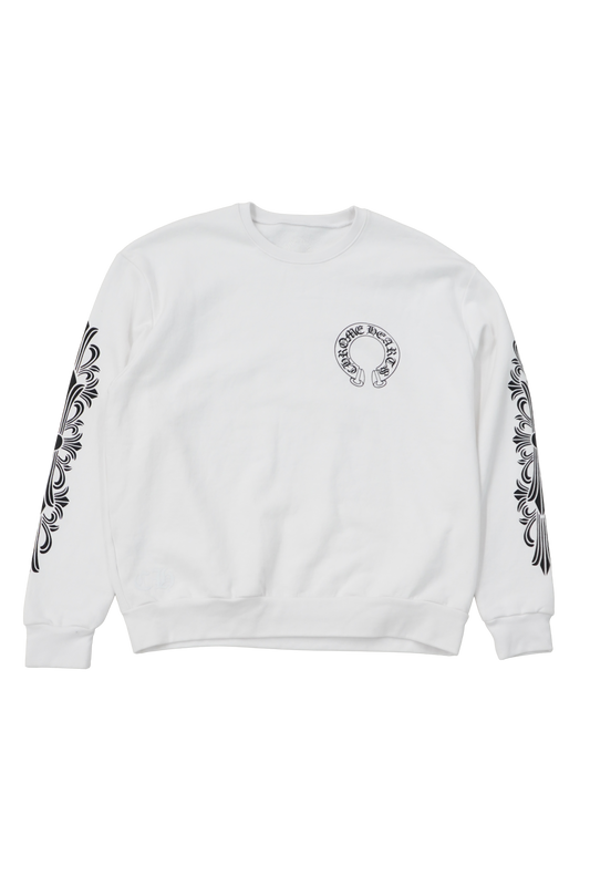 Chrome Hearts Horseshoe Floral Sleeve Crewneck - Xia Office