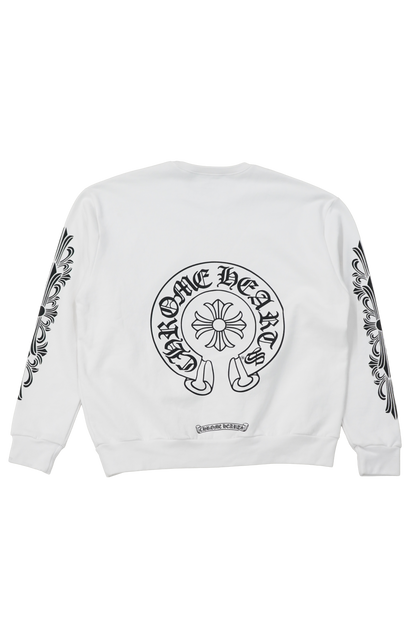Chrome Hearts Horseshoe Floral Sleeve Crewneck