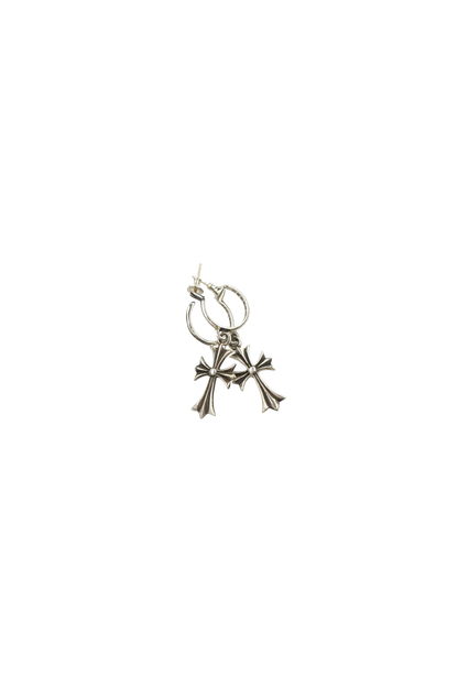 Cross Dangle Hoop Earrings - Xia Office