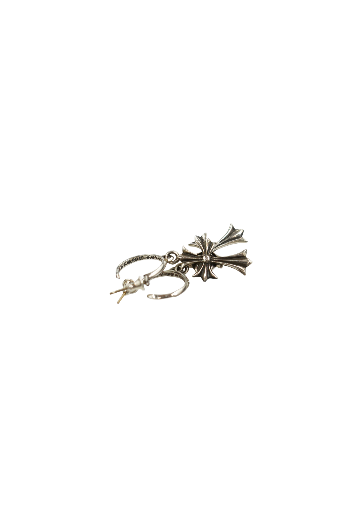 Cross Dangle Hoop Earrings - Xia Office
