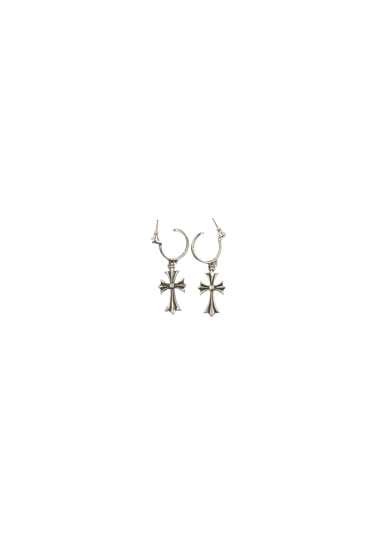 Cross Dangle Hoop Earrings - Xia Office