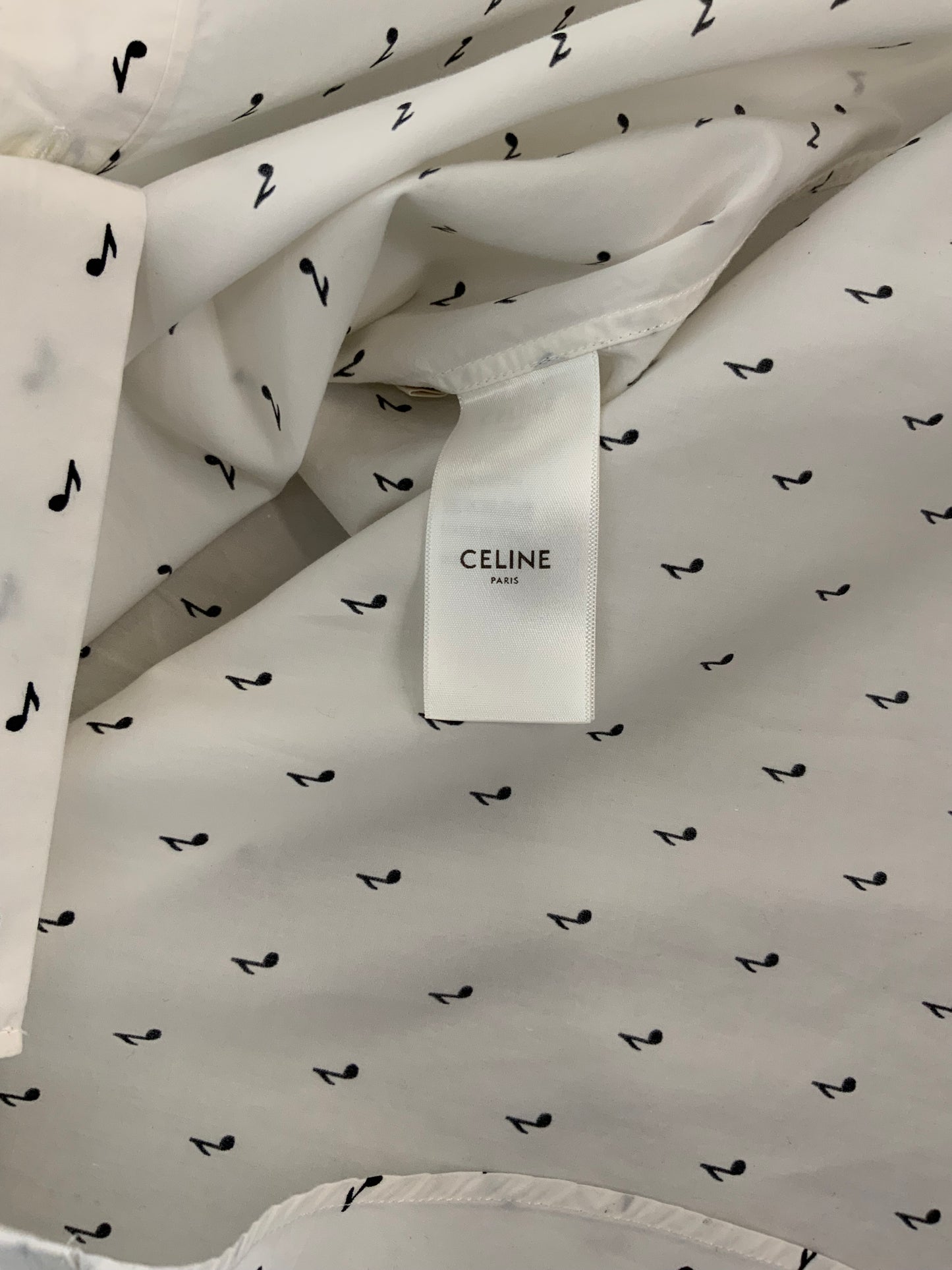Celine musical note button up shirt - Xia Office