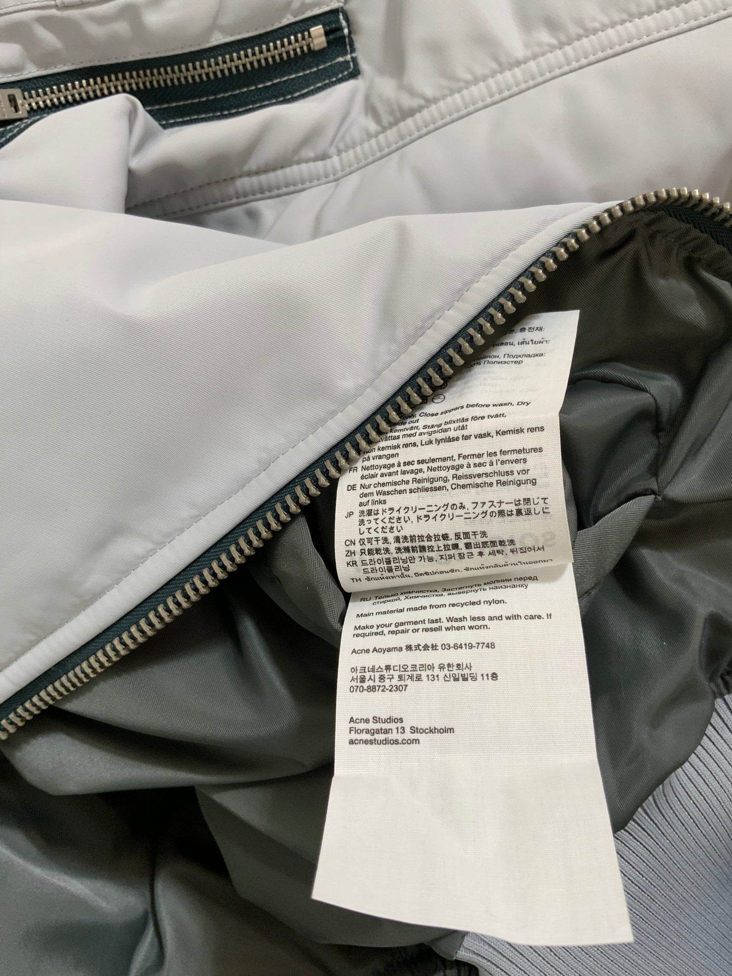Acne Studios back zip bomber jacket - Xia Office