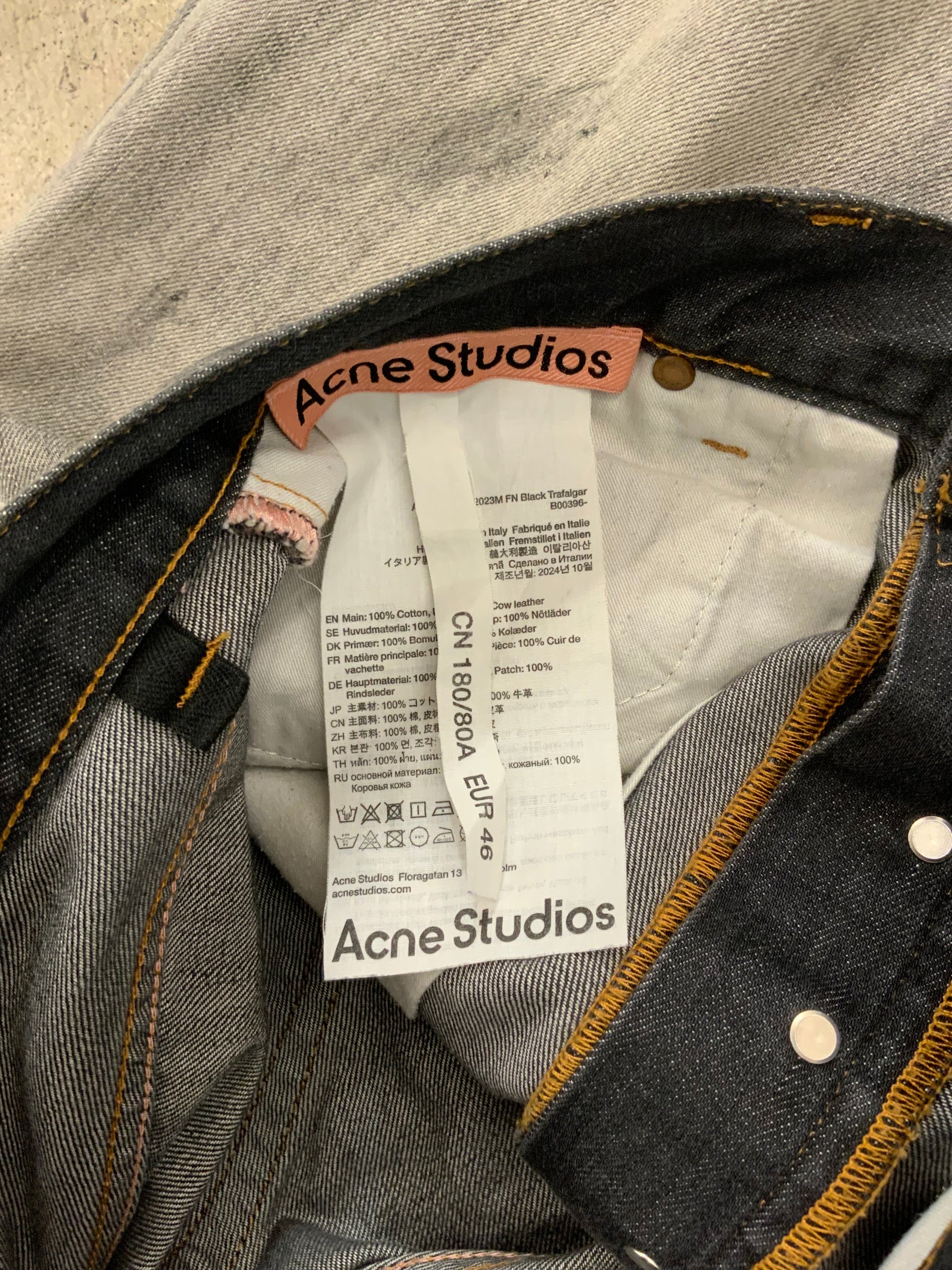 Acne Studios paint splatter baggy jeans - Xia Office