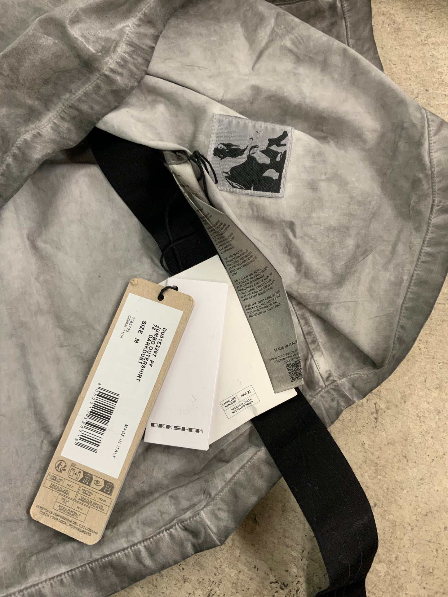 Rick Owens Darkdust jumbo outershirt - Xia Office