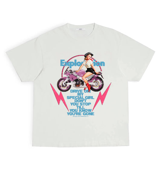 CEEC Motorcycle Girl T-shirt in White - Xia Office