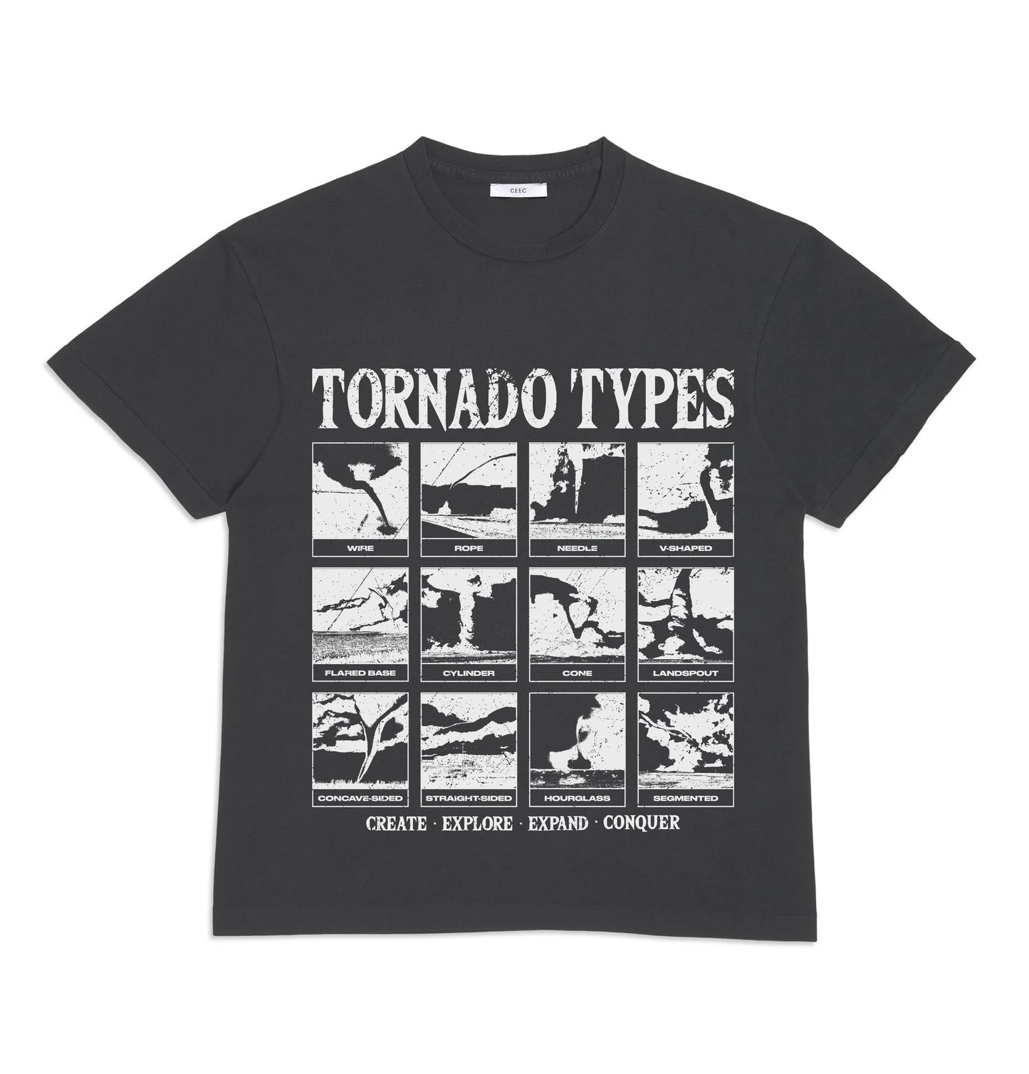 CEEC Tornado Type T-shirt in Washed Black - Xia Office