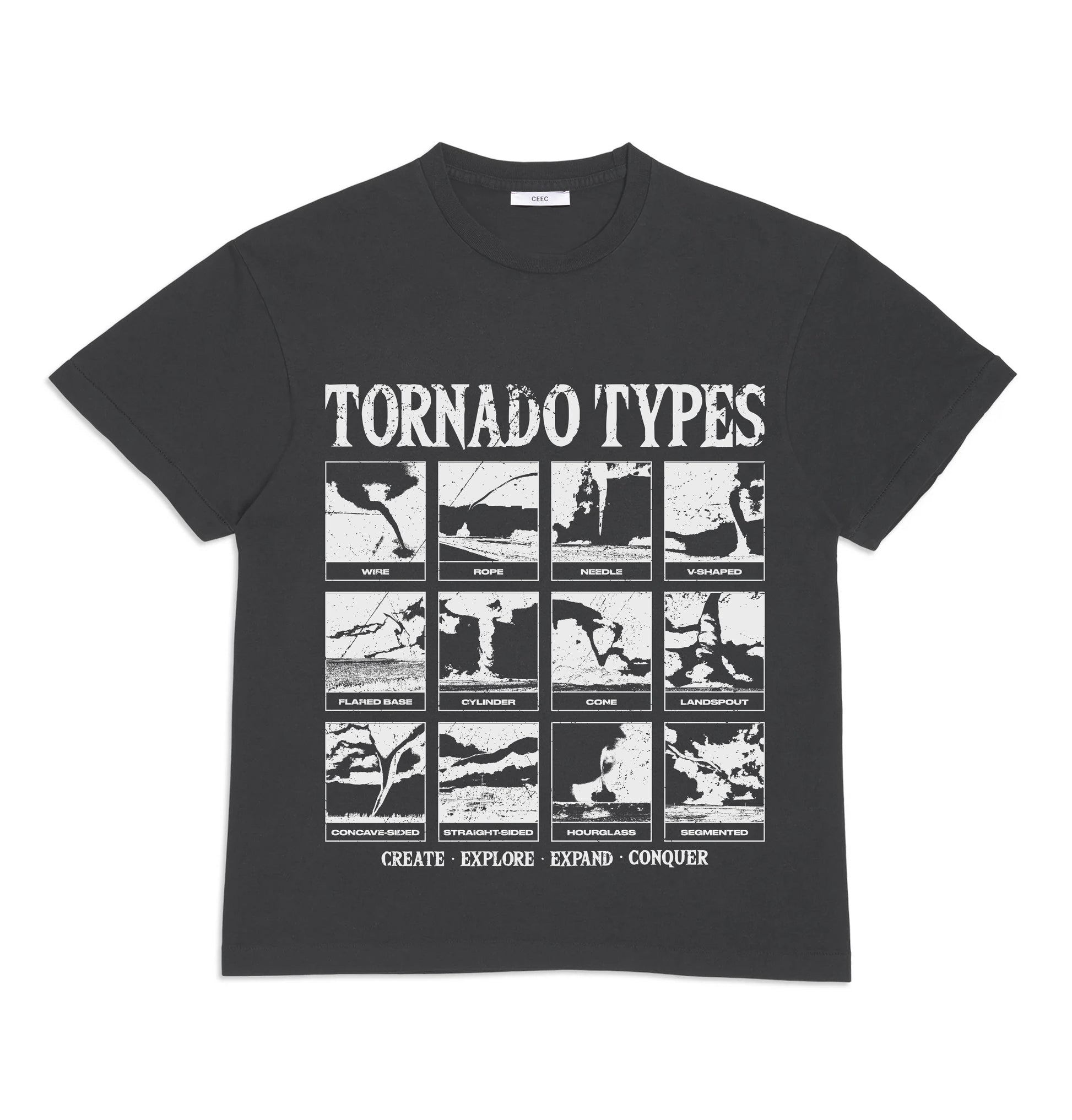 CEEC Tornado Type T-shirt in Washed Black - Xia Office