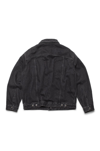 Valentino  Oversized Logo-Print Denim Jacket Black - Xia Office