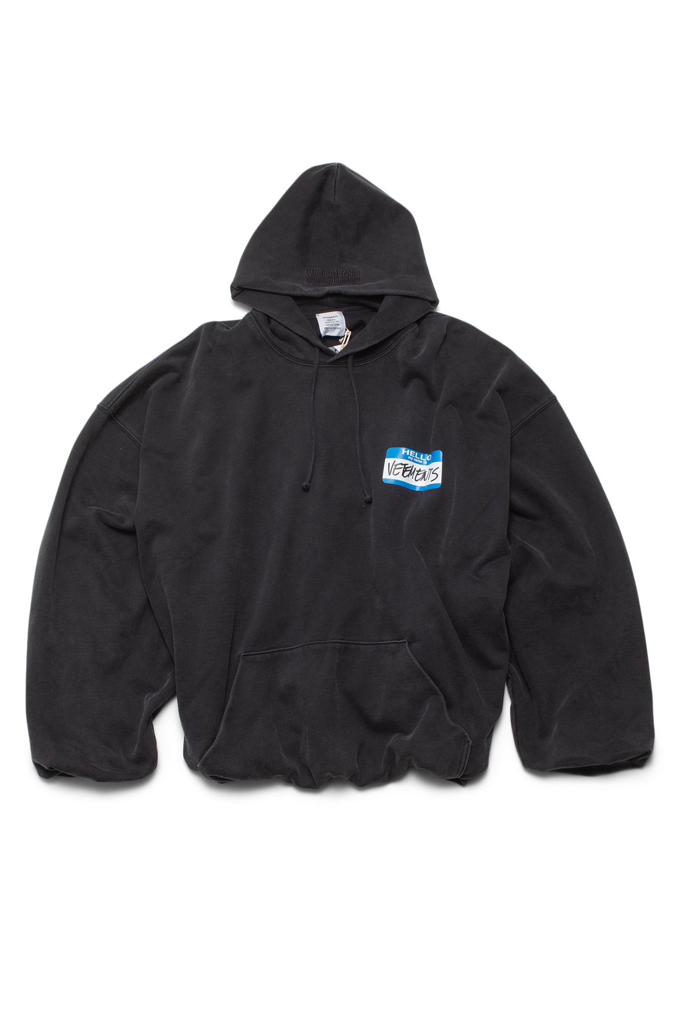 Vetements Black 'My Name Is Vetements' Hoodie - Xia Office