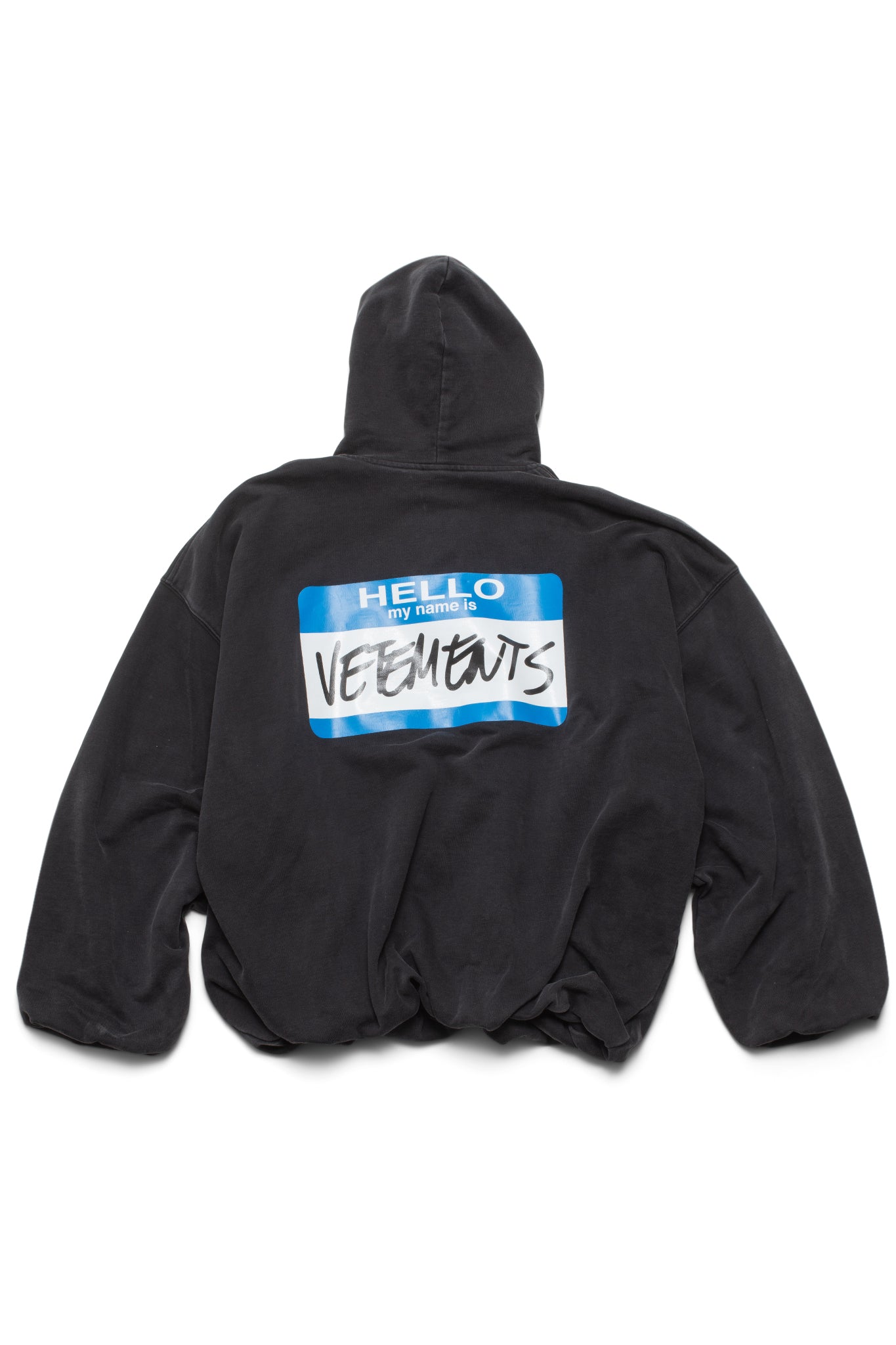 Vetements Black 'My Name Is Vetements' Hoodie - Xia Office