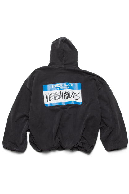 Vetements Black 'My Name Is Vetements' Hoodie - Xia Office