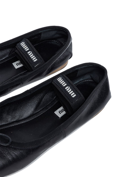 Miu Miu Leather Ballet Flats - Xia Office
