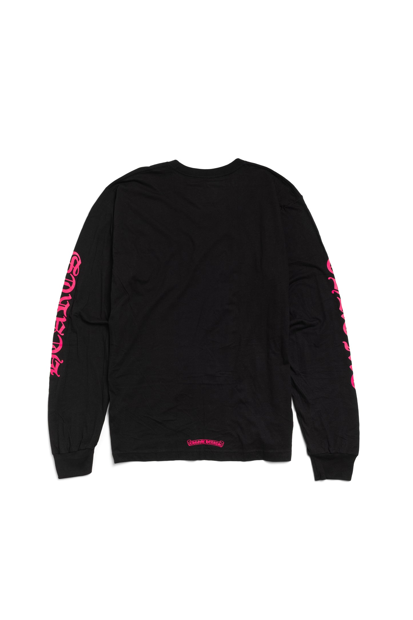Chrome Hearts Pink Neck Logo Long Sleeve Pocket T-Shirt - Xia Office