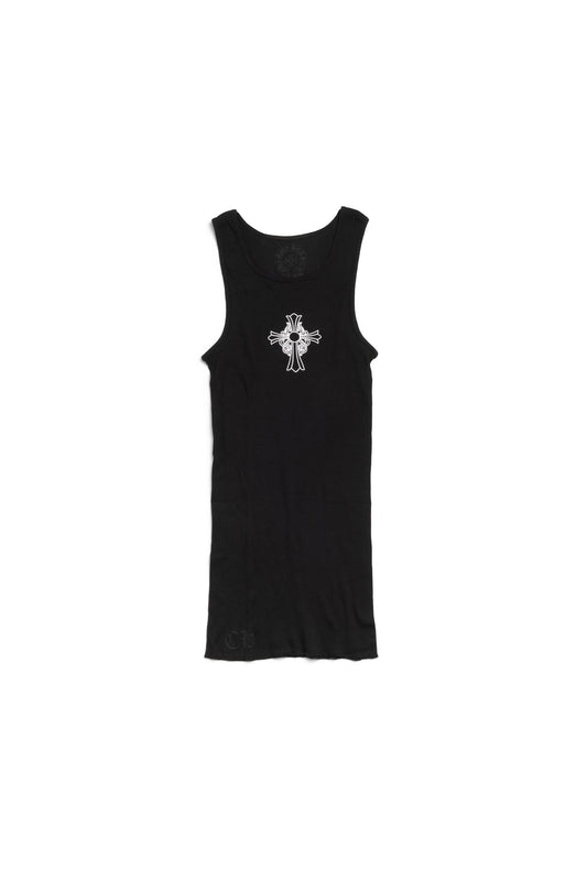 Chrome Hearts Black Hairy Cross Tank Top - Xia Office